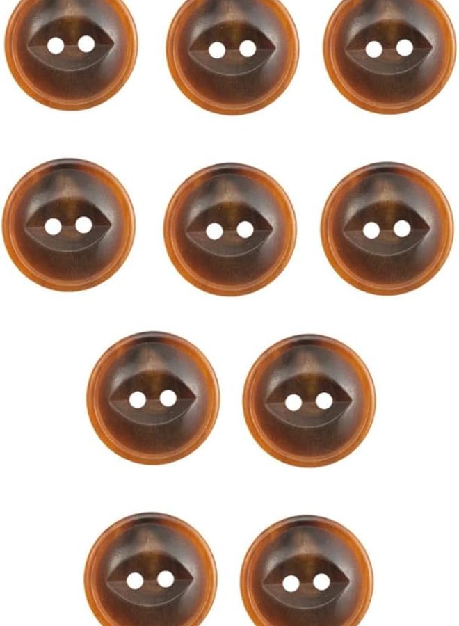 Vintage Ox Horn Sewing Buttons Brown Cat Eye Patterns for Coats Suits Sweaters DIY Crafts - Image 1